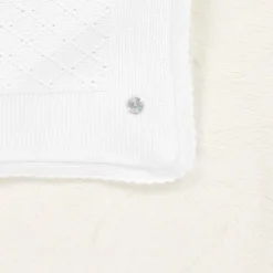 Artesanía Granlei Gifts*White Knit & Faux Fur Blanket (82cm)