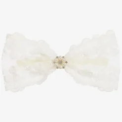 Cute Cute Hair Accessories*White Lace Bow Headband (24cm)