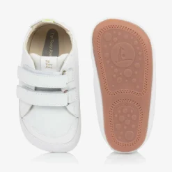 Tip Toey Joey First Walkers|First Walkers*White Leather Baby Trainers