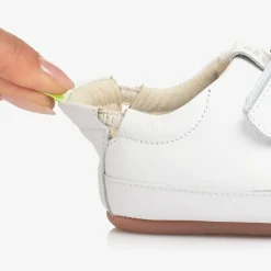 Tip Toey Joey First Walkers|First Walkers*White Leather Baby Trainers