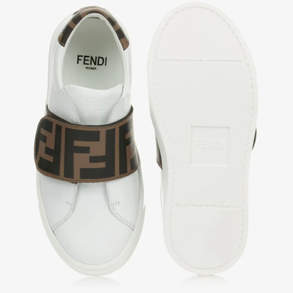 Fendi Trainers|Trainers*White Leather FF Trainers
