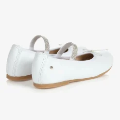 Manuela de Juan Pumps & Ballerinas*White Leather Gem Strap Pumps