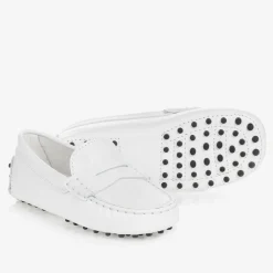 Tods Loafers & Moccasins|Loafers & Moccasins*White Leather Gommino Moccasins