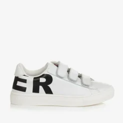 Moncler Enfant Trainers|Trainers*White Leather Logo Trainers