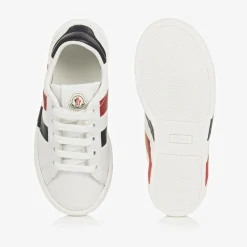 Moncler Enfant Trainers|Trainers*White Leather Logo Trainers