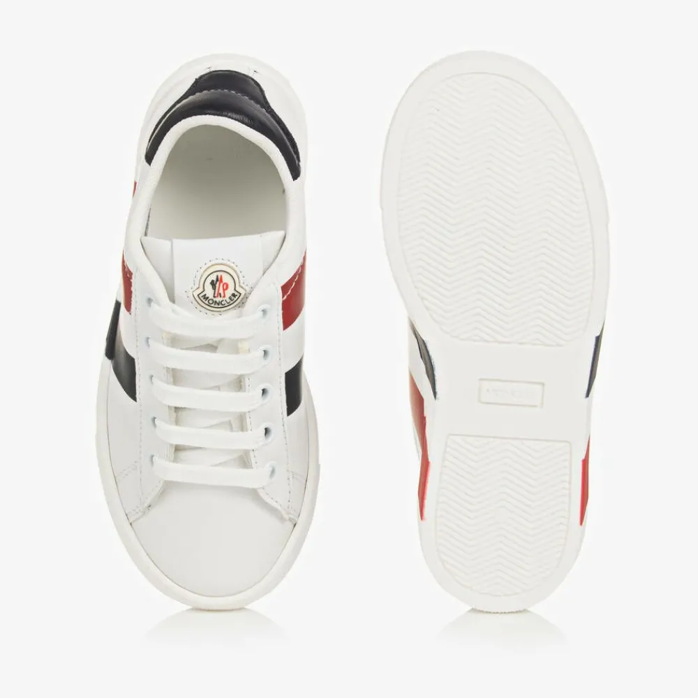 Moncler Enfant Trainers|Trainers*White Leather Logo Trainers