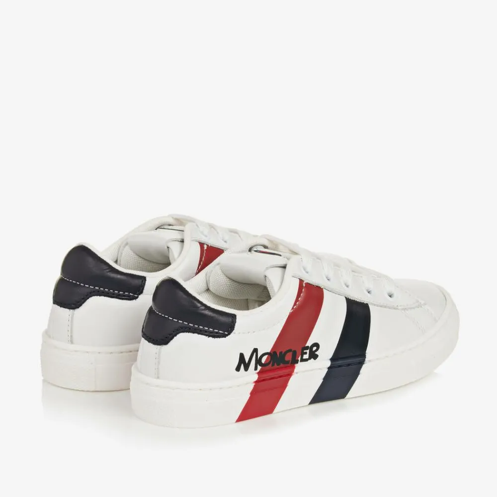 Moncler Enfant Trainers|Trainers*White Leather Logo Trainers