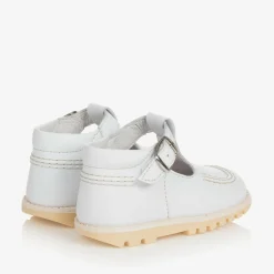 Childrens Classics Bar Shoes|Bar Shoes*White Leather T-Bar Shoes
