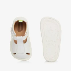 Tip Toey Joey Sandals|Sandals*White Leather Velcro Sandals