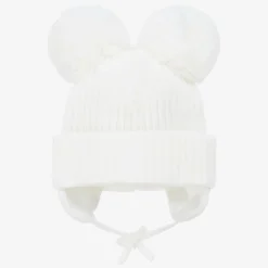 Sätila of Sweden Hats*White Minnie Double Pom-Pom Hat