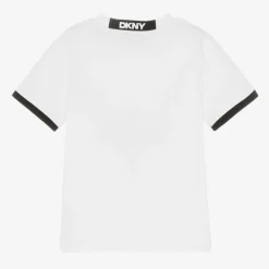 DKNY Tops*White Organic Cotton T-Shirt