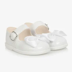 Early Days First Walkers|First Walkers*White Patent Bar Shoes