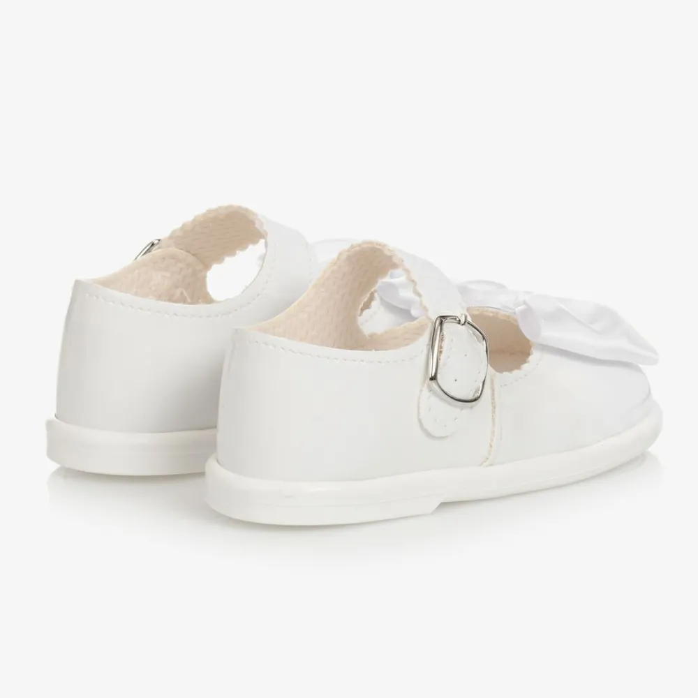 Early Days First Walkers|First Walkers*White Patent Bar Shoes