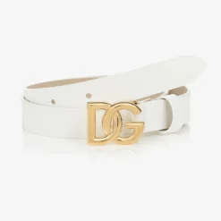 Dolce amp; Gabbana Clothing Accessories|Clothing Accessories*White Patent Leather DG Logo Belt