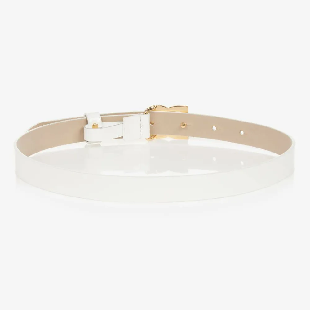 Dolce amp; Gabbana Clothing Accessories|Clothing Accessories*White Patent Leather DG Logo Belt