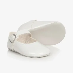 Early Days Pre Walkers|Pre Walkers*White Patent Pre-Walker Shoes