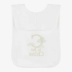 Paint My Dreams Gifts*White Personalised 'C' Initial Bib