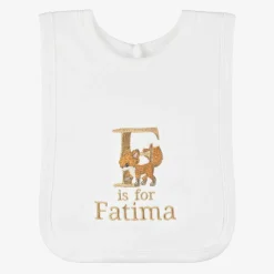 Paint My Dreams Gifts*White Personalised 'F' Initial Bib