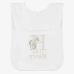 Paint My Dreams Gifts*White Personalised 'H' Initial Bib