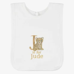 Paint My Dreams Gifts*White Personalised 'J' Initial Bib
