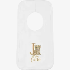 Paint My Dreams Gifts*White Personalised 'J' Initial Bib