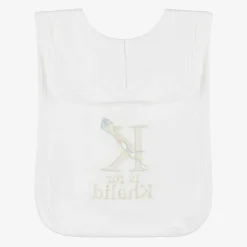 Paint My Dreams Gifts*White Personalised 'K' Initial Bib