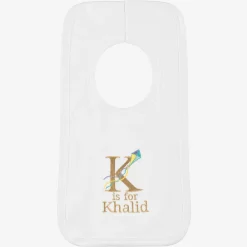 Paint My Dreams Gifts*White Personalised 'K' Initial Bib