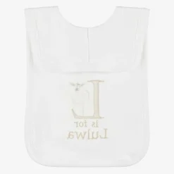 Paint My Dreams Gifts*White Personalised 'L' Initial Bib
