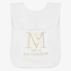 Paint My Dreams Gifts*White Personalised 'M' Initial Bib