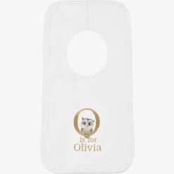 Paint My Dreams Gifts*White Personalised 'O' Initial Bib