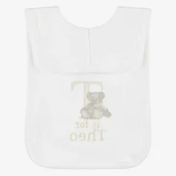 Paint My Dreams Gifts*White Personalised 'T' Initial Bib