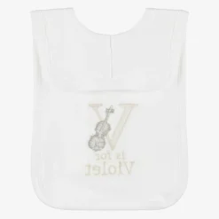 Paint My Dreams Gifts*White Personalised 'V' Initial Bib