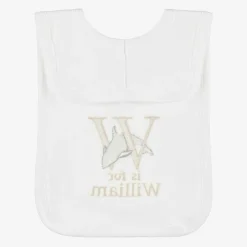 Paint My Dreams Gifts*White Personalised 'W' Initial Bib