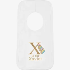 Paint My Dreams Gifts*White Personalised 'X' Initial Bib