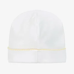 Kissy Kissy Hats|Hats*White Pima Cotton Bee Hive Baby Hat