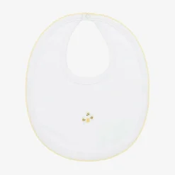 Kissy Kissy Feeding Accessories*White Pima Cotton Bee Hive Bib
