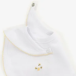 Kissy Kissy Feeding Accessories*White Pima Cotton Bee Hive Bib