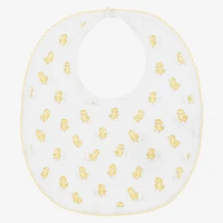 Kissy Kissy Feeding Accessories*White Pima Cotton Cheery Chicks Bib