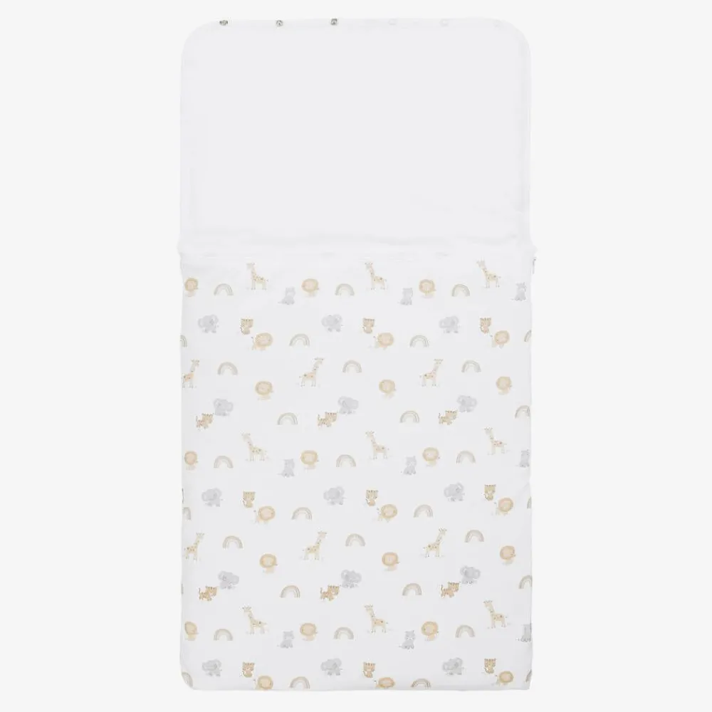 Kissy Kissy Nests*White Pima Cotton Safari Squad Nest