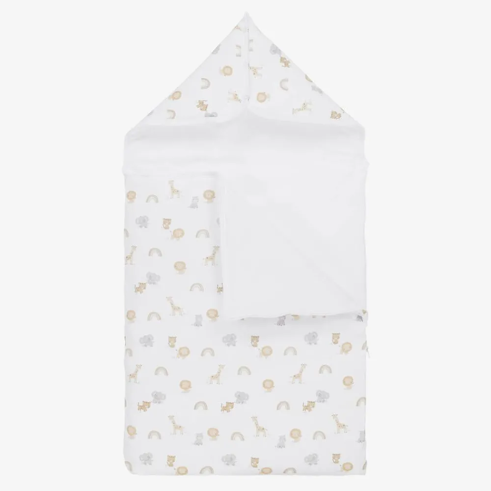 Kissy Kissy Nests*White Pima Cotton Safari Squad Nest