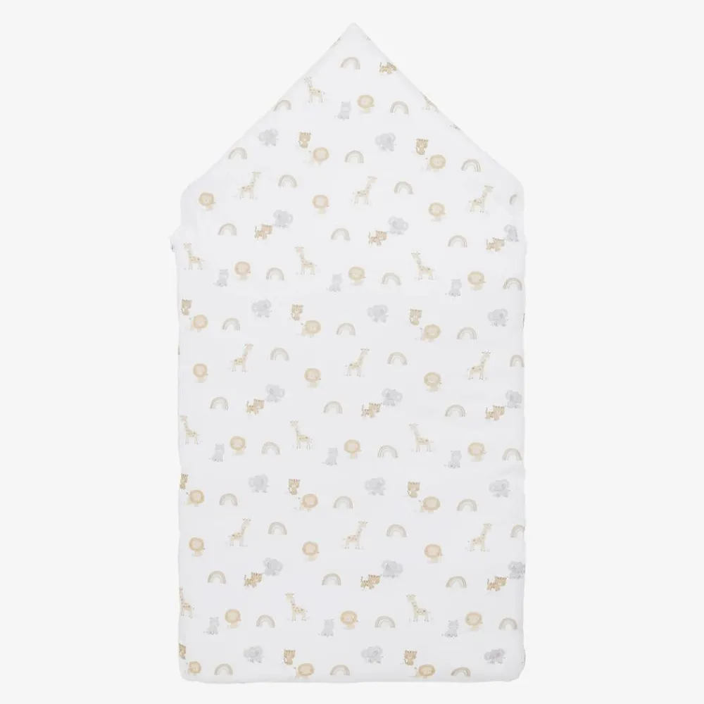 Kissy Kissy Nests*White Pima Cotton Safari Squad Nest