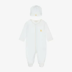 Kissy Kissy Gifts|Babysuits*White Pima Duckling Babygrow & Hat Set