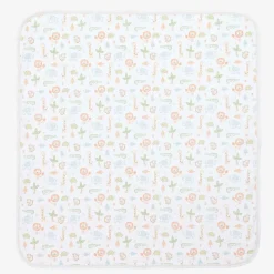 Kissy Kissy Blankets & Shawls*White Pima Jungle Adventure Blanket (72cm)