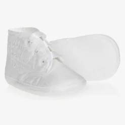 Early Days Pre Walkers|Pre Walkers*White Silk Pre-Walker Shoes