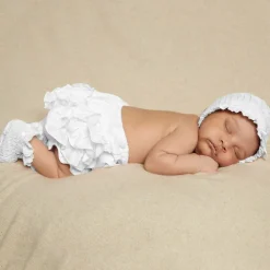 Sarah Louise Booties|Booties*White Smocked Baby Booties