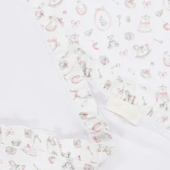 My Little Pie Gifts*White Supima Cotton Delicate Pink Blanket (80cm)