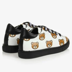 Moschino Kid-Teen Trainers*White Teddy Bear Logo Trainers