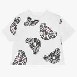 Burberry Tops*White Thomas Bear Baby T-Shirt