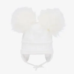 Sätila of Sweden Hats*White Tindra Double Pom-Pom Hat