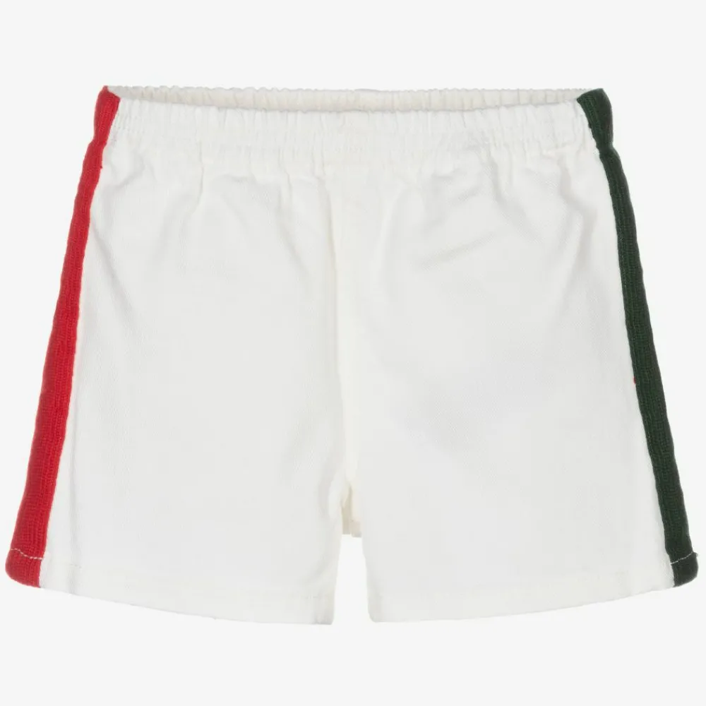 Gucci Shorts|Shorts*White Web Denim Shorts